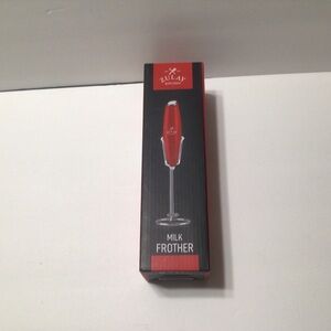 Zulay Milk Frother and stand -Red